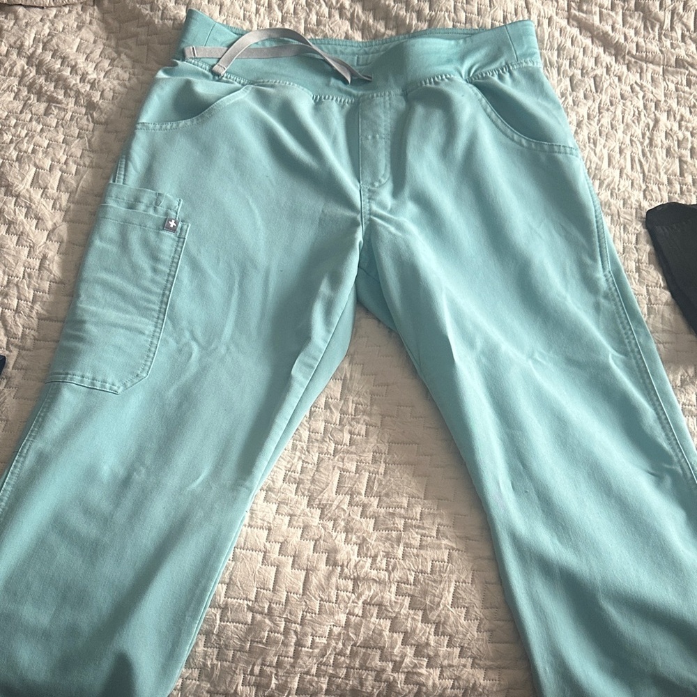 Figs Women's Scrub Pants in Aqua Blue